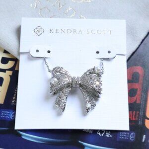 Kendra Scott Krista Bow Necklace White Mix Silver